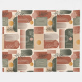 Balanced Dusty Green Copper Boho Decke Kunst (Vorderseite (Horizontal))