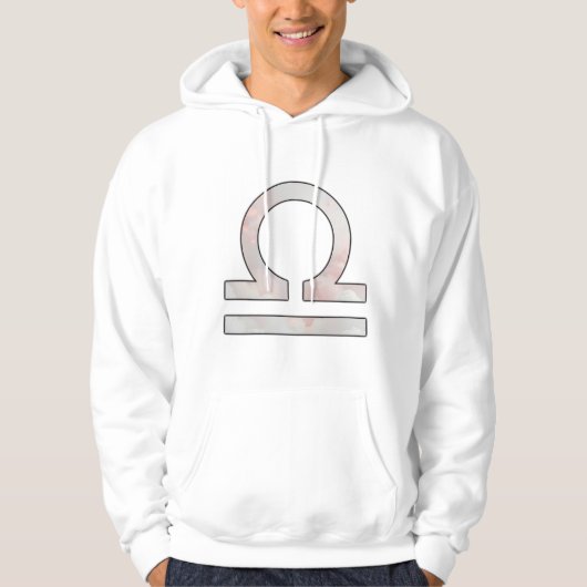 Balanced Libra Bliss - Rosa & Blau Pasta Kunst Hoodie (Vorderseite)