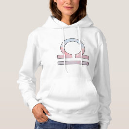 Balanced Libra Bliss - Rosa & Blau Pasta Kunst Hoodie