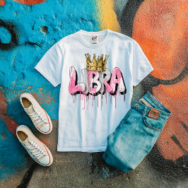 Balanced Libra Zodiac Graffiti Airbrush mit Crown Tri-Blend Shirt