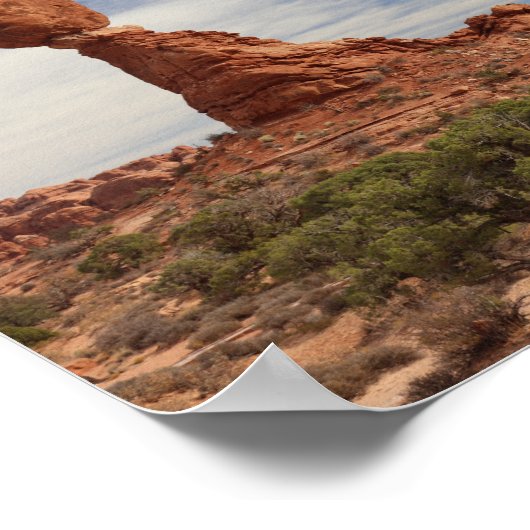 Balanced Rock at Arches National Park, Moab, Utah Poster (Ecke)