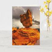 Balanced Rock, Colorado, Südwesten, Blank Inside Karte (Gelbe Blume)