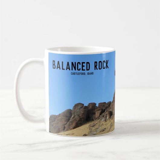 Balanced Rock Idaho Foto Kaffeetasse (Links)