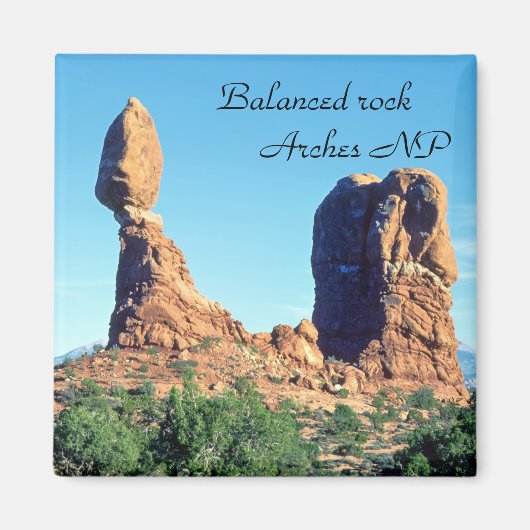 Balanced rock in Arches National Park- Utah, USA Magnet (Vorne)