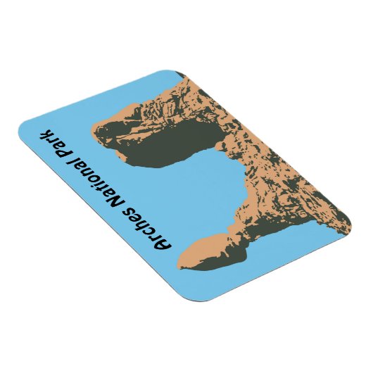 Balanced rock in Arches National Park- Utah, USA Magnet (Rechte Seite)