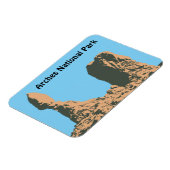 Balanced rock in Arches National Park- Utah, USA Magnet (Linke Seite)