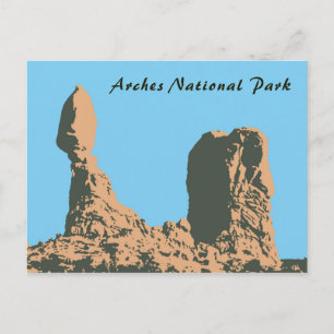 Balanced rock in Arches National Park- Utah, USA Postkarte