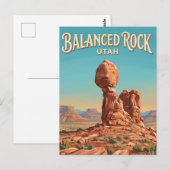 Balanced Rock Moab Utah Postkarte (Vorne/Hinten)