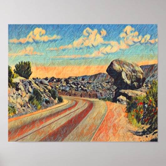 Balanced Rock Tijeras Canyon Poster (Vorne)