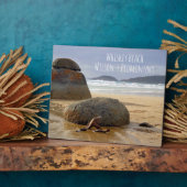 Balanced Rocks and Driftwood on Australian Beach P Fotoplatte (Seite)