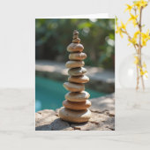 Balanced Stones Vatertagskarte Karte (Gelbe Blume)