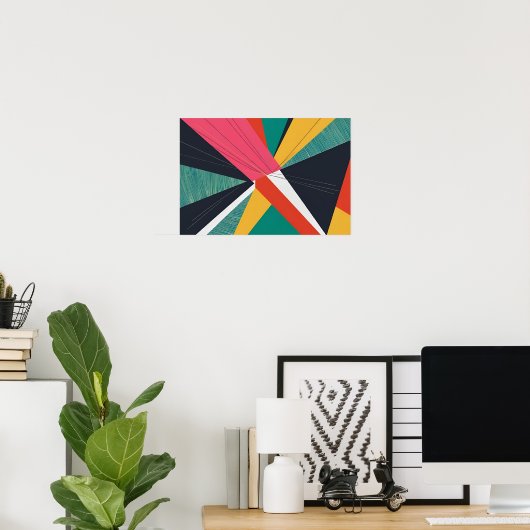 Balanceexplosion: Winkelabstraktion Poster (Heimbüro)