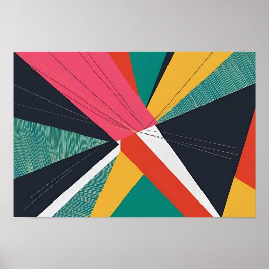 Balanceexplosion: Winkelabstraktion Poster (Vorne)