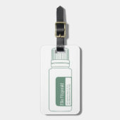 Balancen-aquamarine wesentliches Öl-Flasche Gepäckanhänger (Vorderseite vertikal)