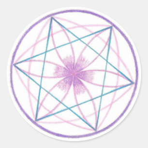 Balancen-Mandala Runder Aufkleber