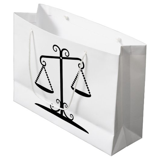 Balancenskalen Große Geschenktüte (Vorderseite Schrägansicht)