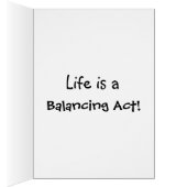 Balancieren einer lebenden Esel ~ Karte (Innen (Rechts))