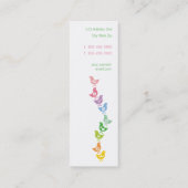 Balancierende farbige Retro-Regenbogenküken Mini Visitenkarte (Rückseite)