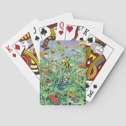 Balancierende Frosch-Spielkarten Spielkarten (Rückseite)