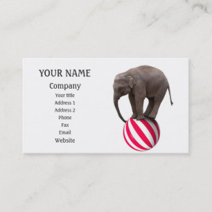 Balancierender Elefant Visitenkarte