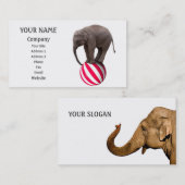 Balancierender Elefant Visitenkarte (Vorne/Hinten)