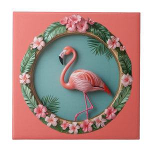 Balancierender Flamingo Fliese