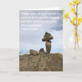 Balancierendes Felsen-Zitat Karte (Gelbe Blume)