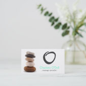 balancierendes Monogramm des Felsens Visitenkarte (Stehend Vorderseite)