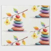 Balancierte Steine Geschenkpapier (Flach)