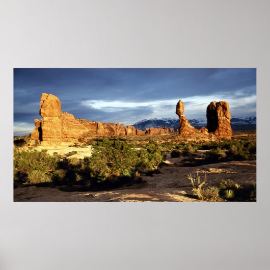 Balancierter Rock Panoramic Poster (Vorne)