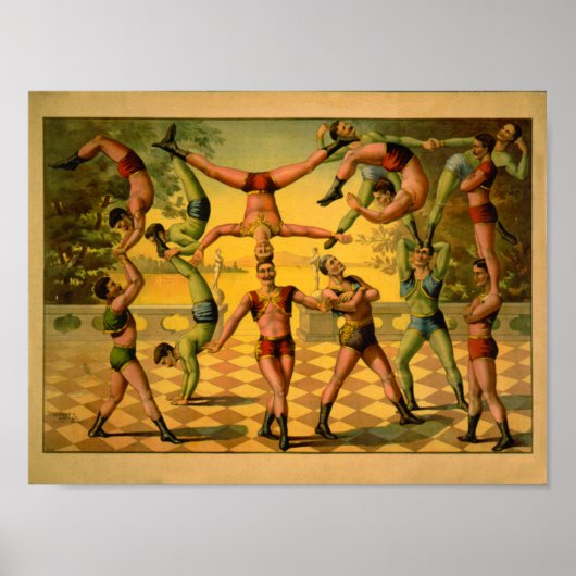 Balancing Acrobats Circus Poster (Vorne)