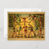 Balancing Acrobats Circus Poster Postkarte (Vorne/Hinten)