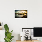 Balancing Act mit zwei Sonnenflares Fotografie Poster (Heimbüro)
