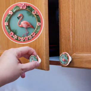 Balancing Flamingo Keramikknauf