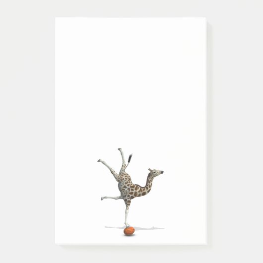 Balancing Giraffe Post-it Klebezettel (Vorderseite)
