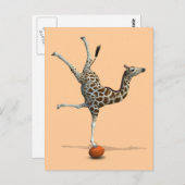 Balancing Giraffe Postkarte (Vorne/Hinten)