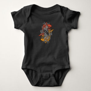 Balancing Koi Baby Strampler