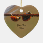 Balancing Ladybugs Niedliche Natur Keramik Ornament (Hinten)