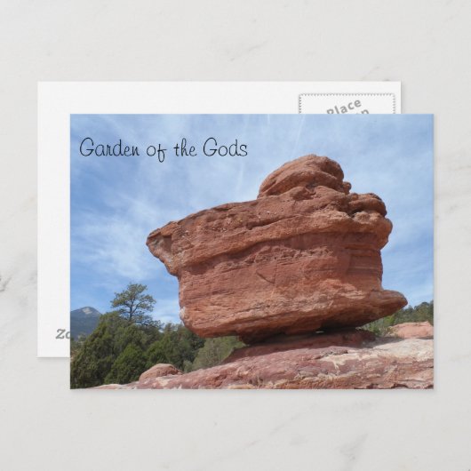 Balancing Rock- Garten der Götter Postkarte (Vorne/Hinten)