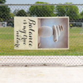 Balancing Stones Square + Ihr Text & Ideen Banner (Insitu)