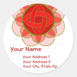 "Balancing the Root Chakra"-Adressetikett Runder Aufkleber