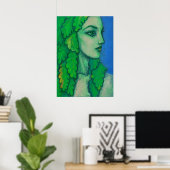 Balanis, Dryad Forest Goddess Spirit Fantasy Art Poster (Heimbüro)