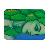 Balanis, Dryade, grüne Blätter, Waldgöttin, Kunst Magnet (Horizontal)