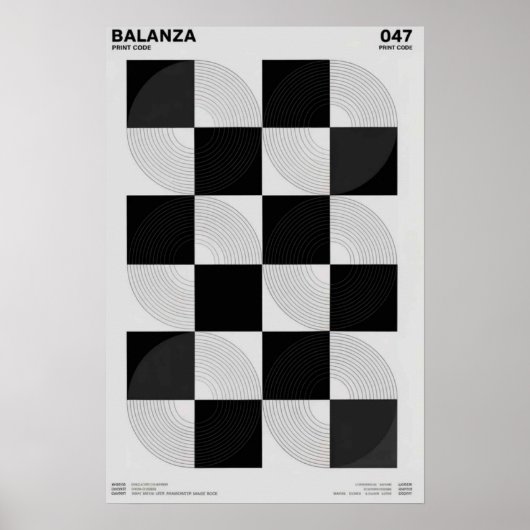 Balanza: Geometrische Serie Poster (Vorne)