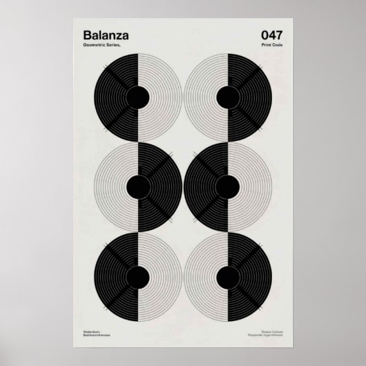 Balanza: Geometrische Serie Poster (Vorne)