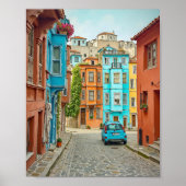 Balat Istanbul Türkei Wasserfarbe Poster (Vorne)