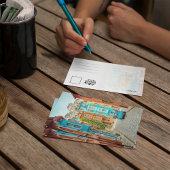 Balat Istanbul Türkei Wasserfarben Postkarte