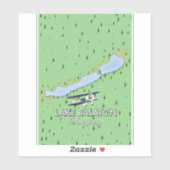 Balaton Ungarn Karte Aufkleber (Blatt)