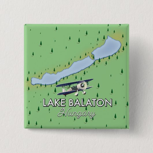 Balaton Ungarn Karte Button (Vorderseite)