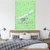 Balaton Ungarn Karte Leinwanddruck (Insitu (Schlafzimmer))